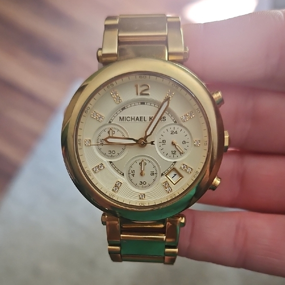 Michael Kors Jewelry - Michael Kors Gold-Tone Chronograph Watch